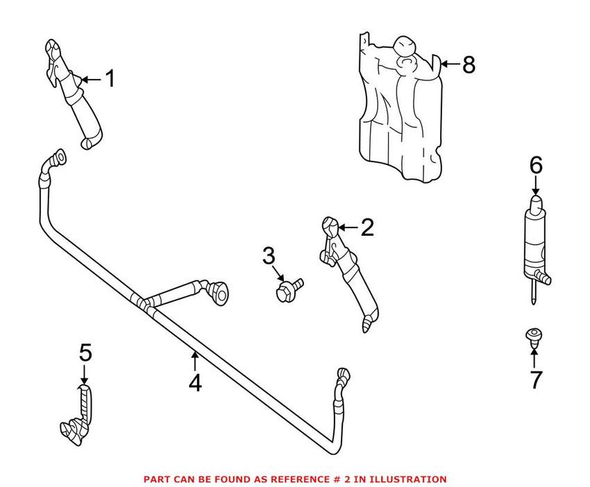 Mercedes Headlight Washer Nozzle - Driver Side 2038600547